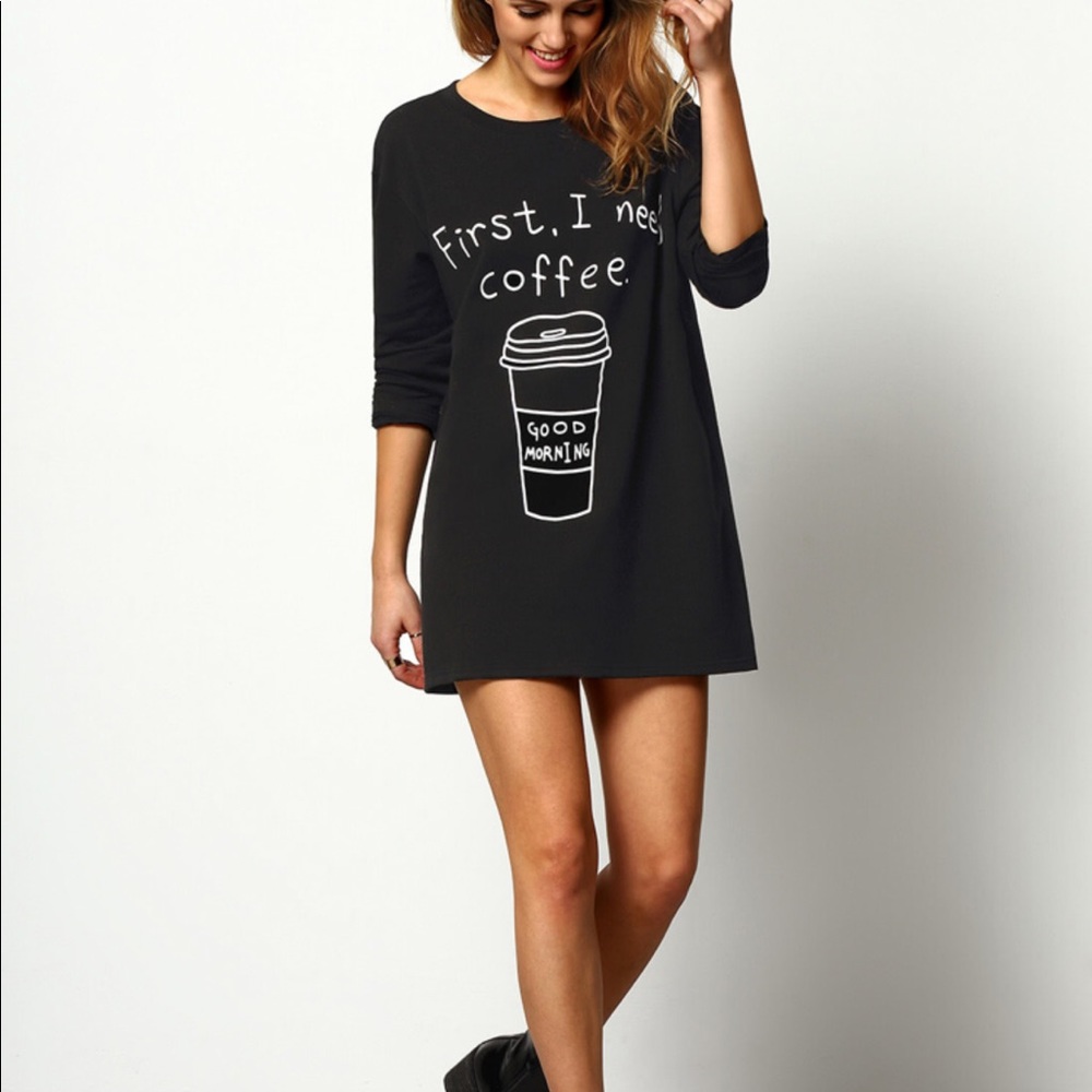 “First I Need Coffee” Tunic - Picture 5 of 7